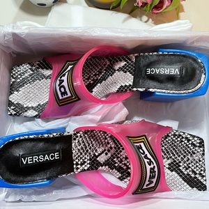 *Not VERSACE 70 pvc heeled Sandals